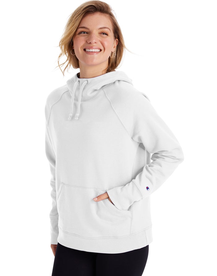 Champion Womens Hoodie NZ - Powerblend White ( 0816-FNUTP )